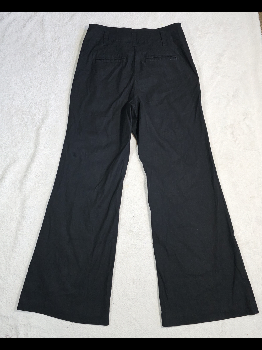Maeve Pants Womens 12 The Naomi Wide Leg Flare Black Anthropologie High Rise. - Picture 9 of 13